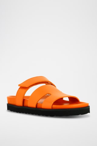Leren Muiltjes - Koraalrood