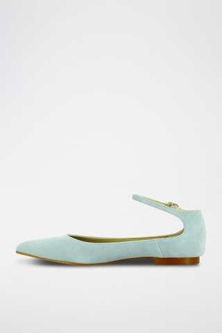 Nubuck Ballerina's - Hemelsblauw