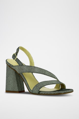 Sandales à talons en cuir - Gris foncé