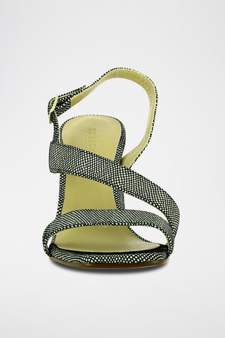 Sandales à talons en cuir - Gris foncé