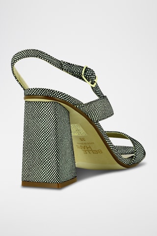 Sandales à talons en cuir - Gris foncé