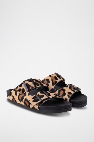 Leren Muiltjes - Bruin en Beige