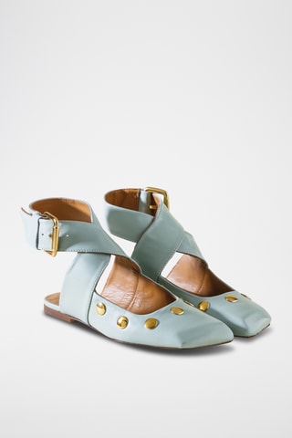 Leren Mary Janes - Hemelsblauw