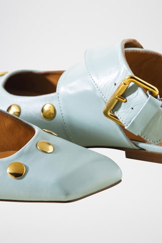 Leren Mary Janes - Hemelsblauw