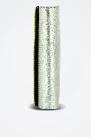 Leren Clutch - Geel en zilverkleurig