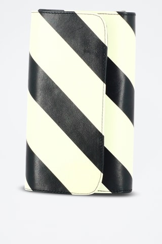 Leren Clutch - Ecru en Zwart