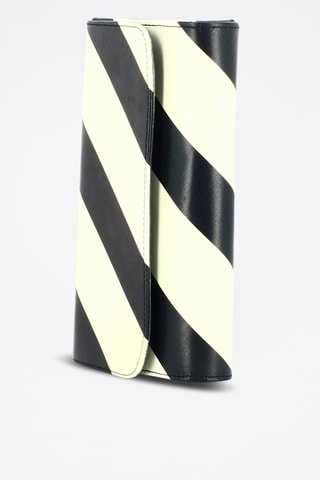 Leren Clutch - Ecru en Zwart