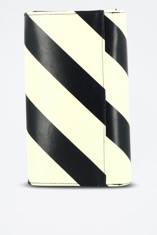 Leren Clutch - Ecru en Zwart