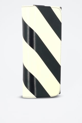 Leren Clutch - Ecru en Zwart