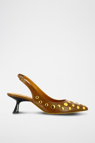 Leren Pumps - Bruin