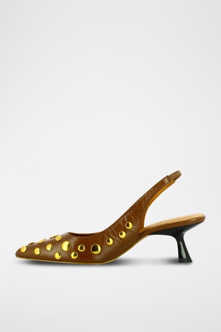 Leren Pumps - Bruin