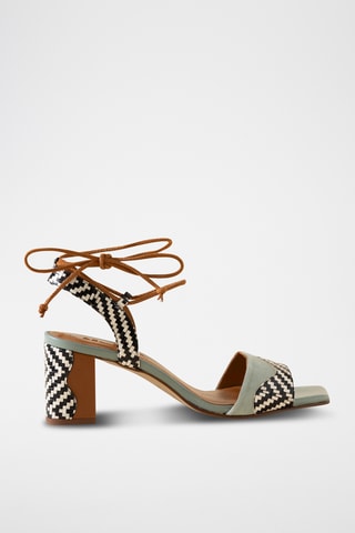 Sandales à talons en cuir - Ciel