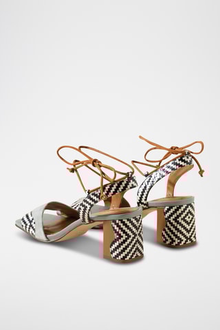 Sandales à talons en cuir - Ciel