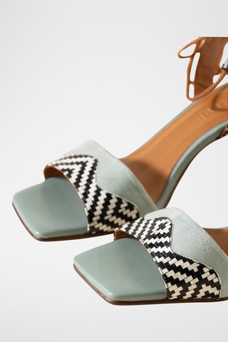 Sandales à talons en cuir - Ciel