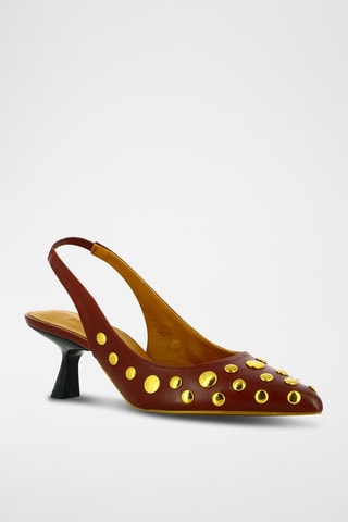 Leren Pumps - Bordeauxrood