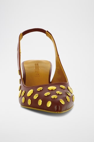 Leren Pumps - Bordeauxrood