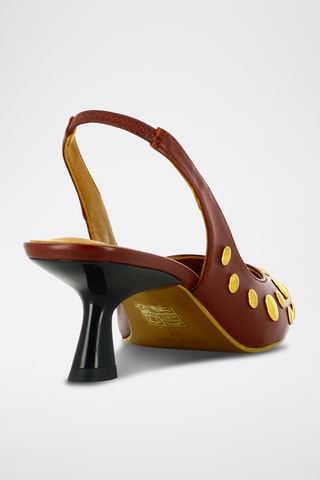 Leren Pumps - Bordeauxrood