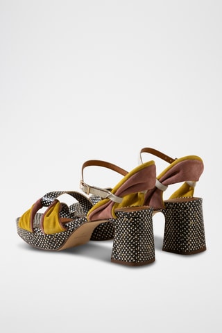 Sandales à talons en ciur - Noir