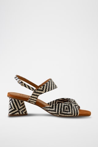 Sandales à talons en cuir - Blanc