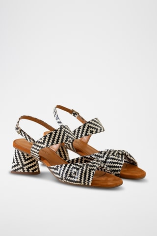 Sandales à talons en cuir - Blanc