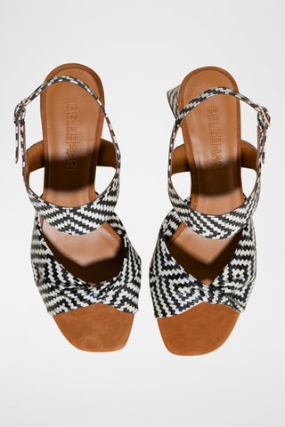 Sandales à talons en cuir - Blanc