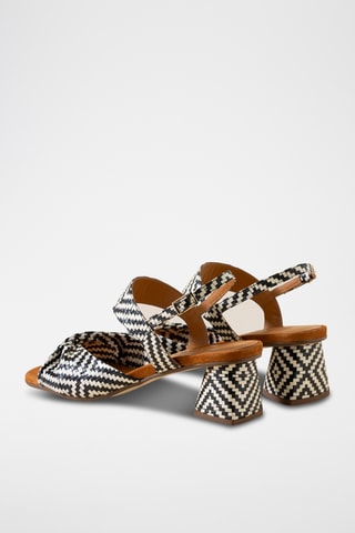 Sandales à talons en cuir - Blanc