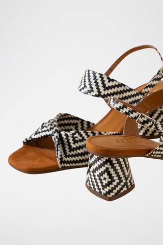 Sandales à talons en cuir - Blanc