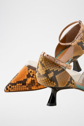 Leren Pumps - Oranje