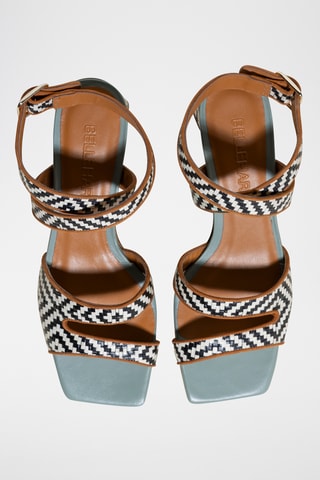Sandales à talons en cuir - Noir