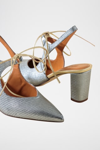 Leren Pumps - Zilverkleurig