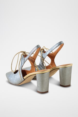 Leren Pumps - Zilverkleurig