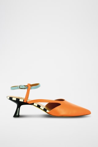 Leren Pumps - Oranje