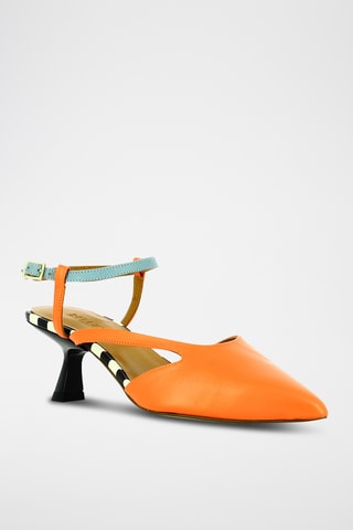 Leren Pumps - Oranje