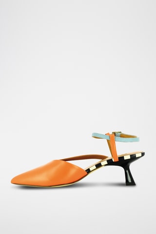 Leren Pumps - Oranje