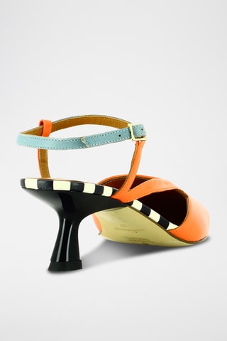 Leren Pumps - Oranje