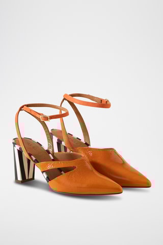 Lakleren Pumps - Oranje