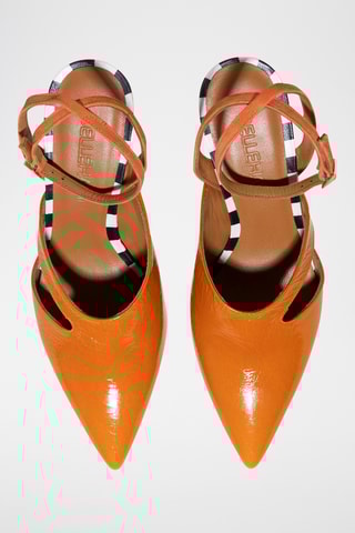 Lakleren Pumps - Oranje