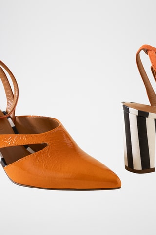 Lakleren Pumps - Oranje