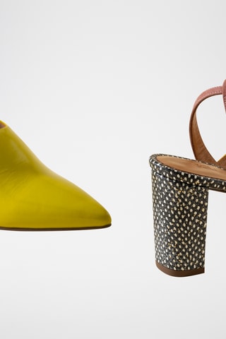Lakleren Pumps - Geel