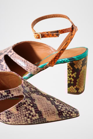 Escrapins en cuir - Saumon