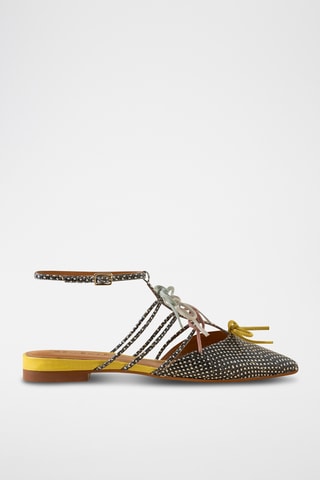Leren Ballerina's - Zwart en wit