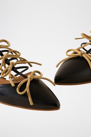 Leren Ballerina’s - Zwart