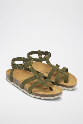 Sandálias em nobuck Nina - Verde-escuro