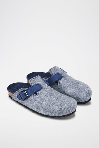Pantufas Noe Cinzento mesclado e azul