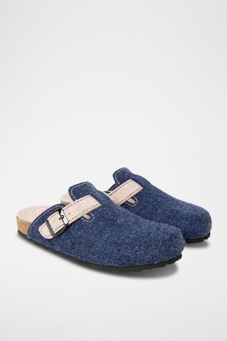 Pantufas Noe Azul-marinho e rosa-claro