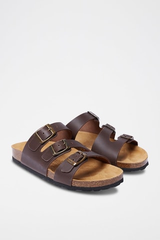 Mules de couro Paco - Castanho