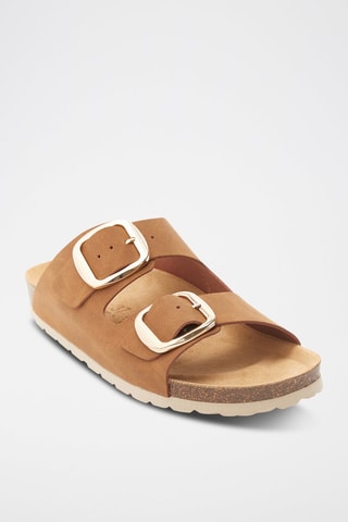 Mules de eco-couro Alberto - Castanho