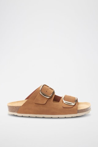 Mules de eco-couro Alberto - Castanho