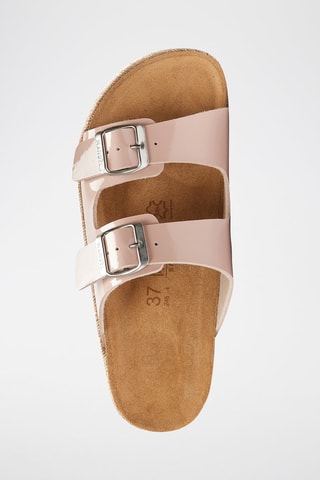 Mules de eco-couro envernizado Ana - Rosa