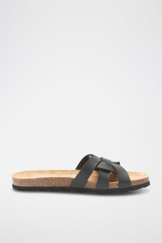 Mules de eco-couro Clara - Preto